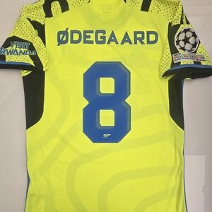 2023/24 ADIDAS ARSENAL #8 ODEGAARD CHAMPIONS LEAUGE AWAY SOCCER JERSEY HR6927